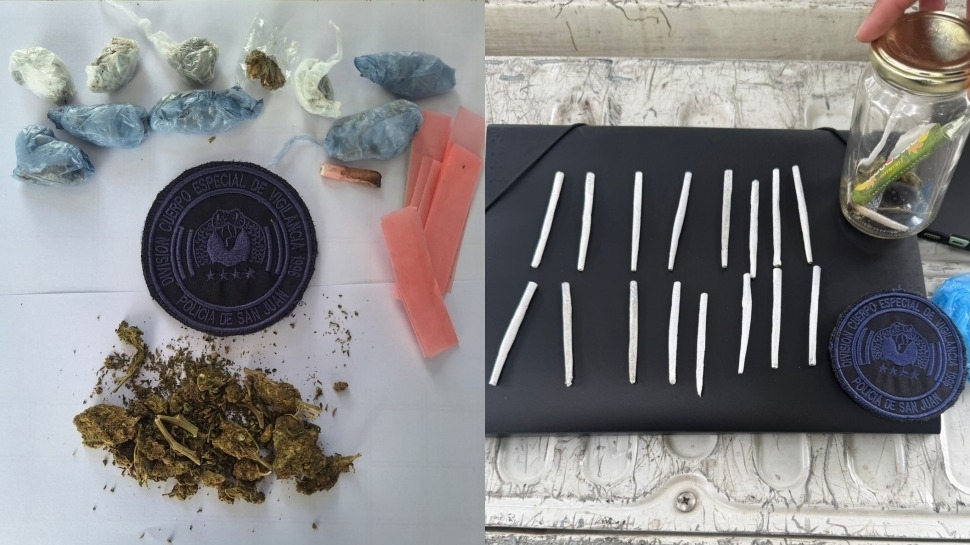 Detuvieron a dos hombres con drogas en pleno centro sanjuanino
