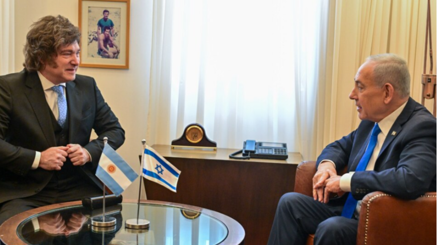 Milei se reunió con el primer ministro de Israel y ratificó su apoyo 