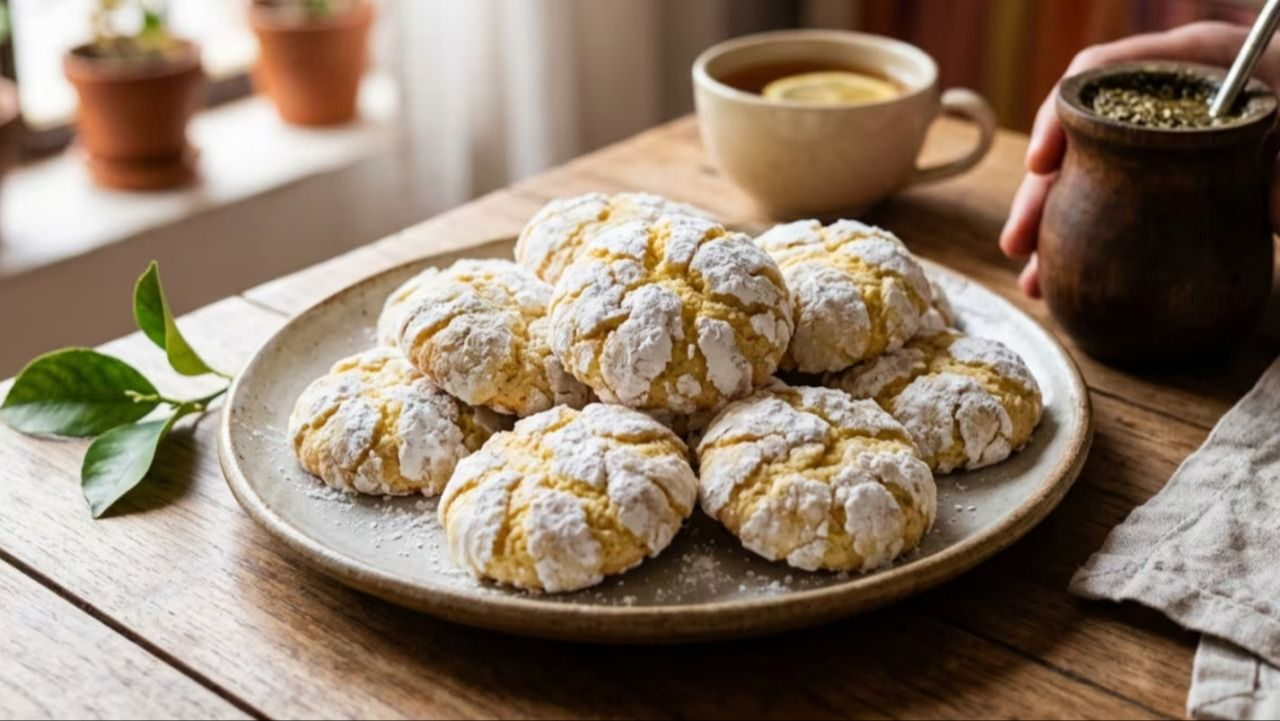 Cómo hacer galletitas craqueladas de limón fáciles y rápidas