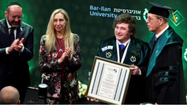 Milei recibió el Honoris Causa en Israel y reafirmó su apoyo contra Irán
