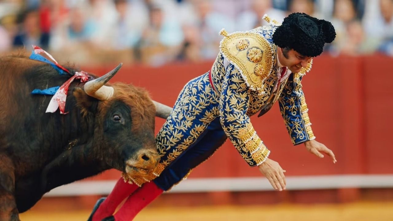 Un famoso torero español fue corneado y sufrió una herida de diez centímetros
