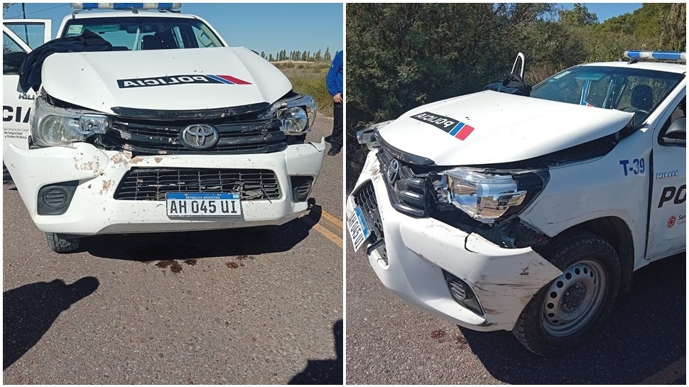 Chocó dos patrulleros para fugarse y terminó detenido en la ruta 40