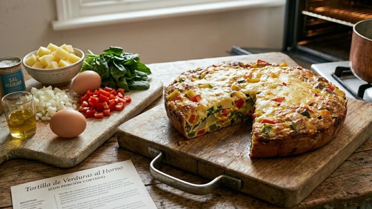 Aprendé a hacer tortilla de verduras al horno fácil, rápida y saludable
