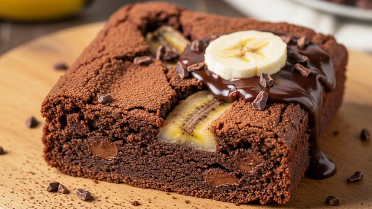 Cómo hacer brownie de banana y cacao en minutos