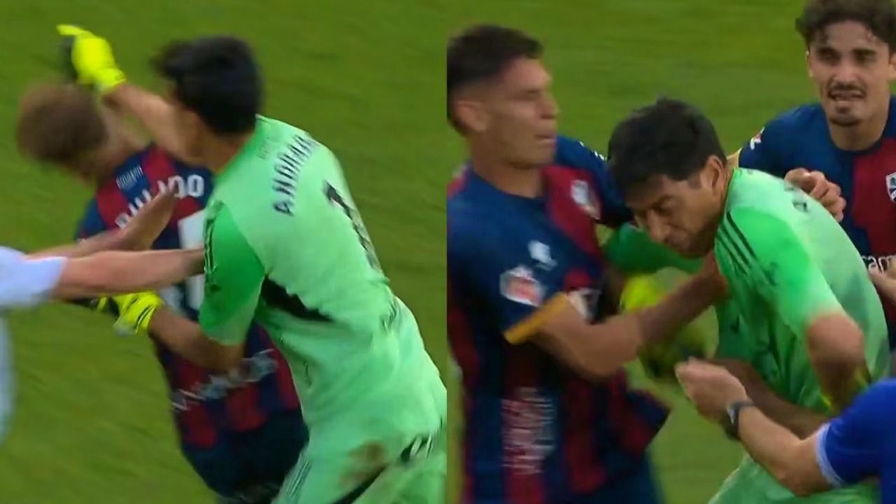 Un ex Boca dio una trompada en pleno partido y desató una batalla campal