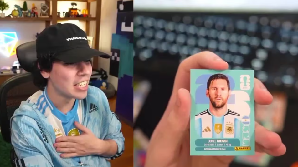 El streamer Spreen compró 14 mil figuritas y ya tiene a Messi