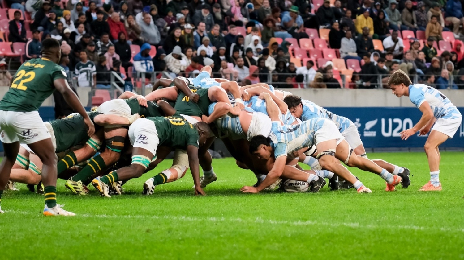 Con el sanjuanino Manuel Cúneo, Los Pumitas cayeron ante Sudáfrica