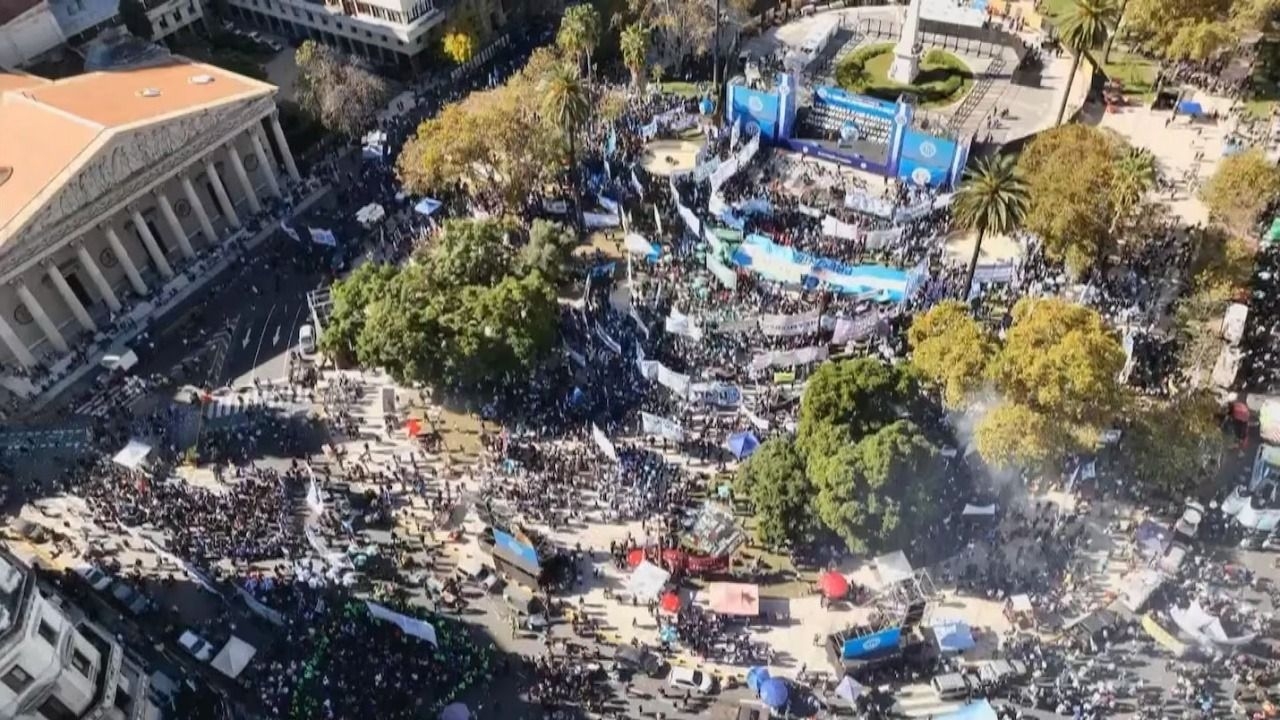 La CGT marcha a la Plaza de Mayo contra el Gobierno y la reforma laboral