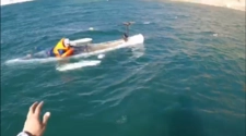 Rescataron a pescadores que se estaban ahogando en Punta Negra