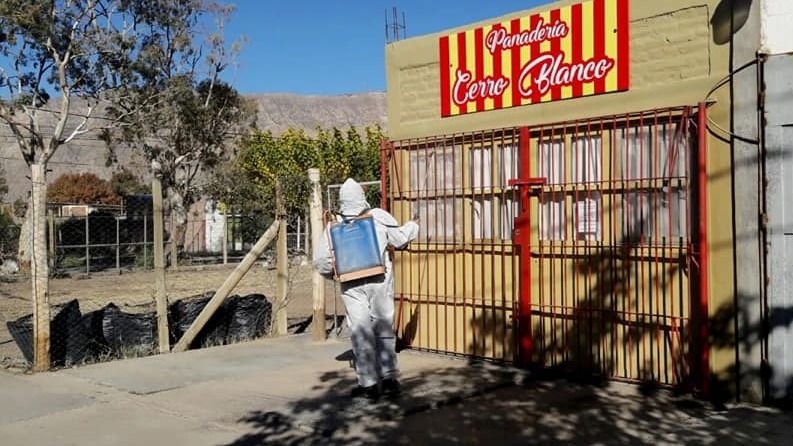 Por el aumento de casos Covid vuelven los operativos de desinfección en Zonda 