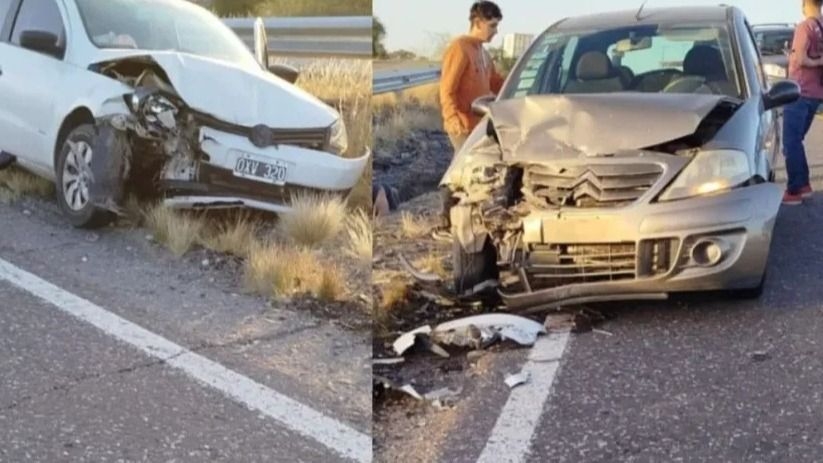 Choque frontal entre dos autos camino a la Difunta Correa dejó varios ...