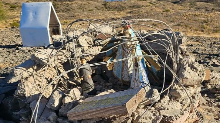 Destrozaron la gruta de Sierras Azules y piden ayuda para encontrar a los responsables