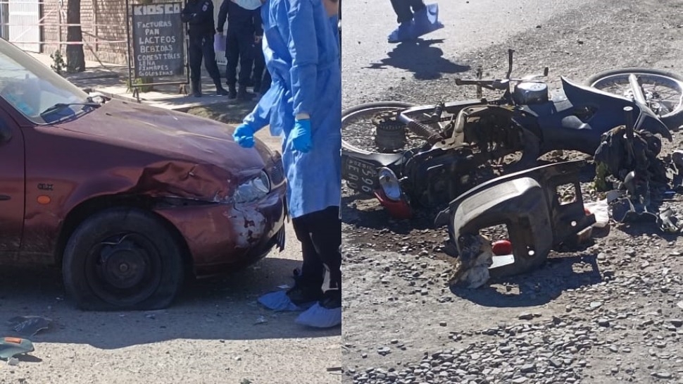 Murió un motociclista tras chocar contra un auto en Caucete