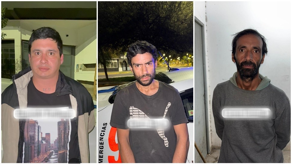 Tres sujetos fueron detenidos tras intentar de la Policía huir con un parlante