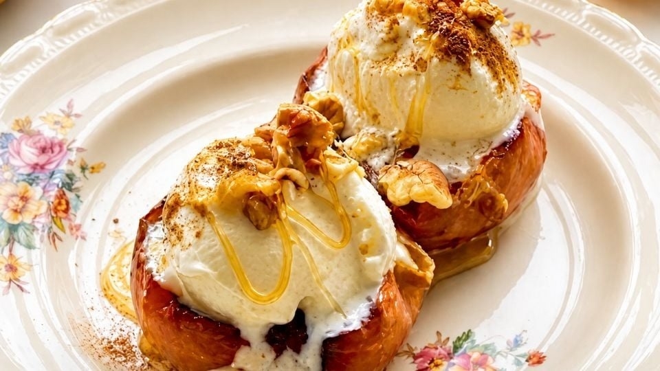 El postre de manzanas asadas que se prepara en pocos minutos