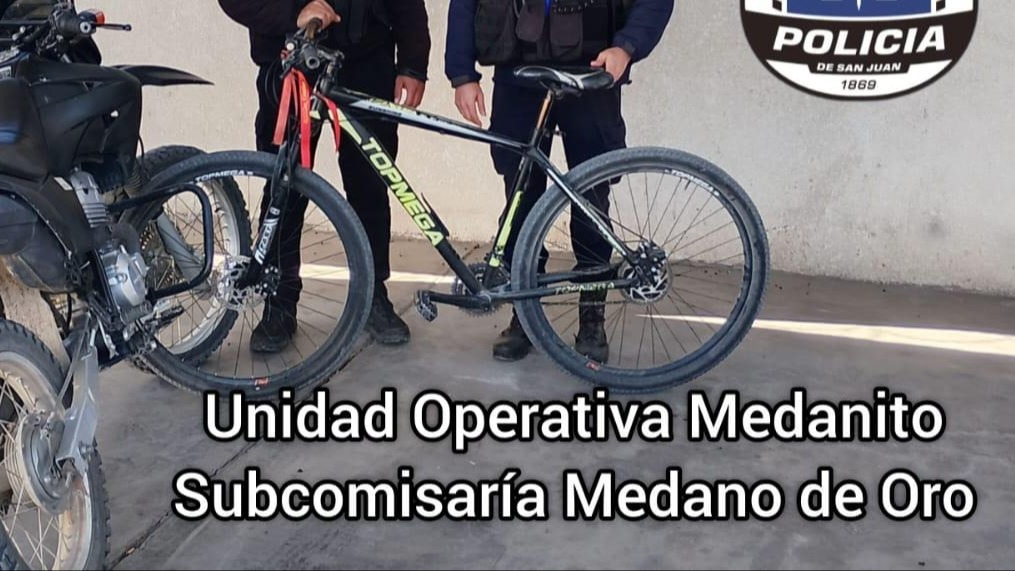Detuvieron a un hombre con una bicicleta denunciada como robada