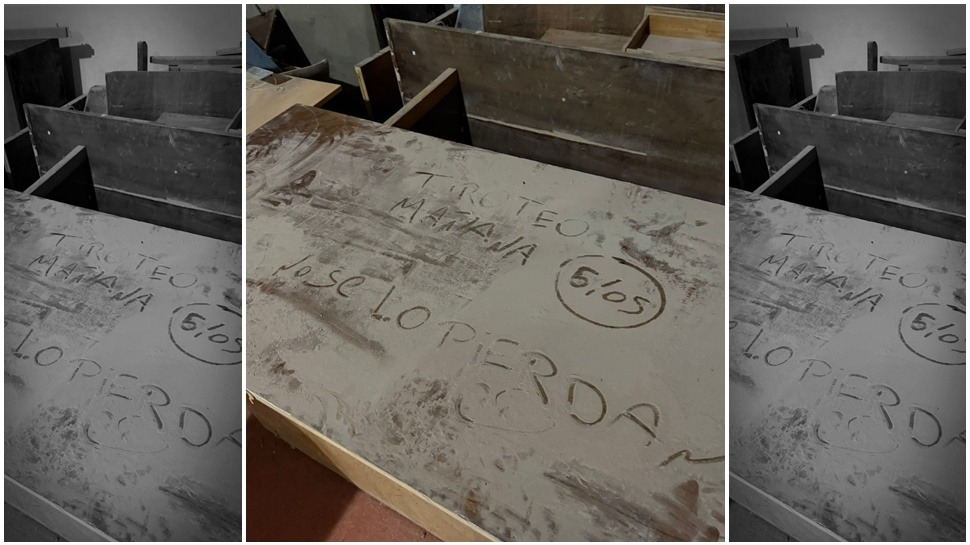 Alarma en una escuela un alumno admitió haber escrito amenaza de tiroteo