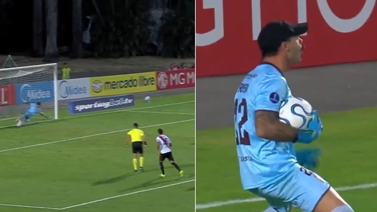 El eufórico festejo de Bruera cuando atajó el penal de River