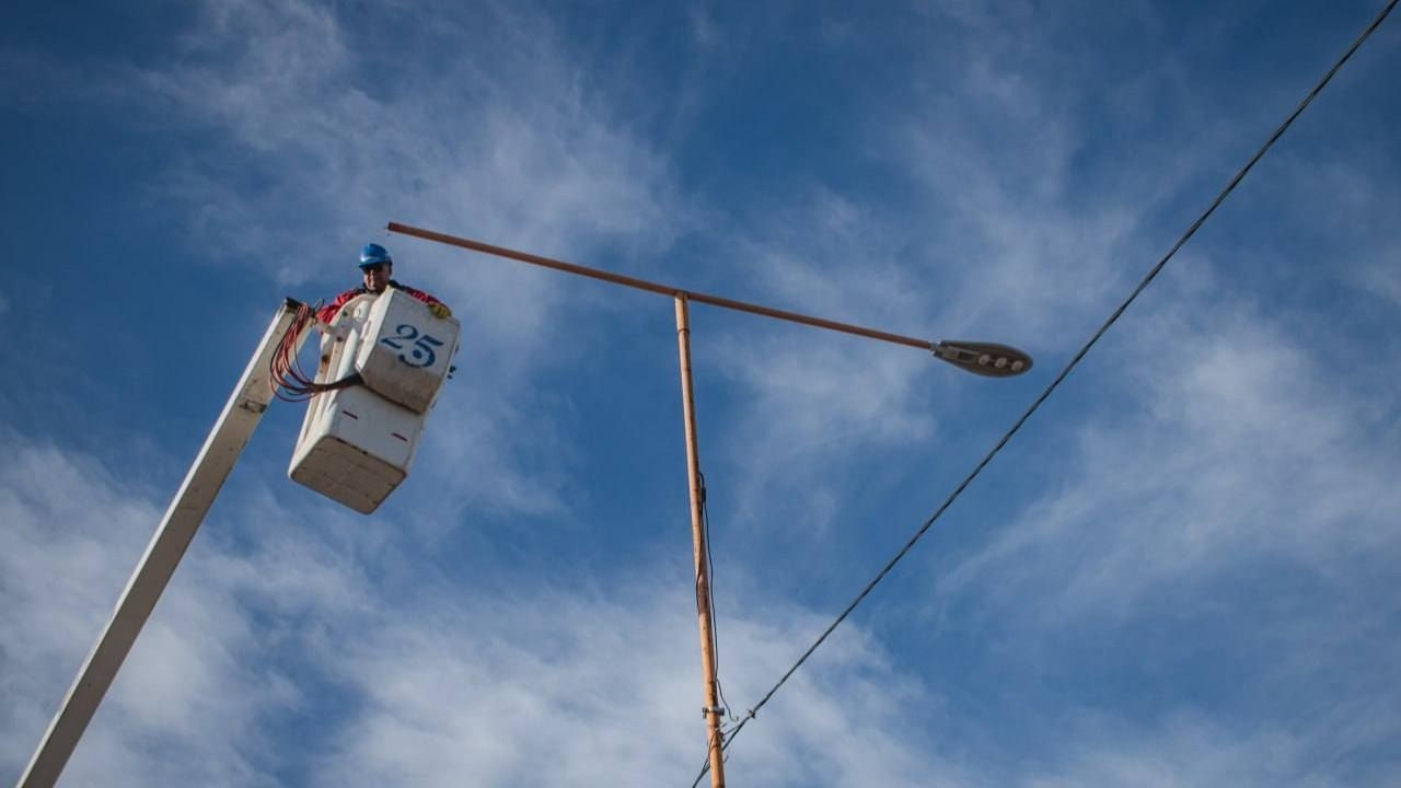 Renovaron el alumbrado público con tecnología LED en el Encón