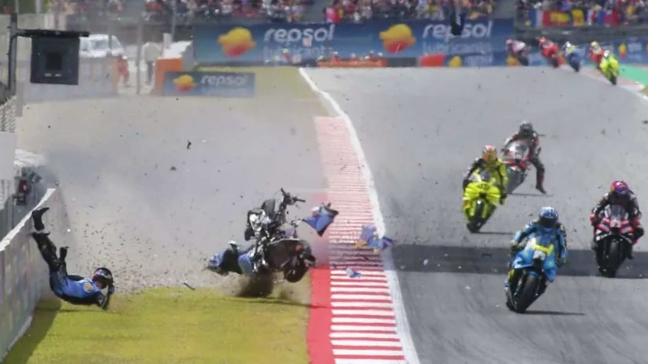 Impactante accidente de Álex Márquez en MotoGP lo hizo volar por el aire