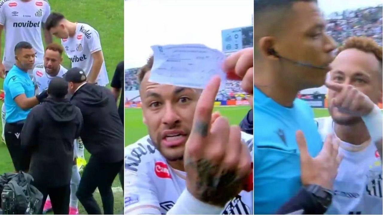 Neymar explotó contra el árbitro por un insólito error en un partido