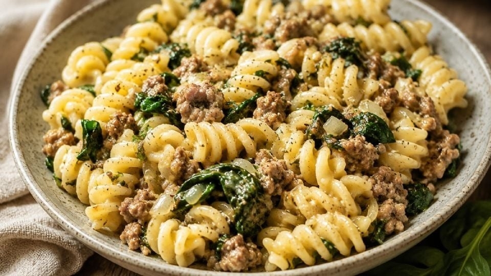 La pasta con carne y queso que se cocina en un solo paso
