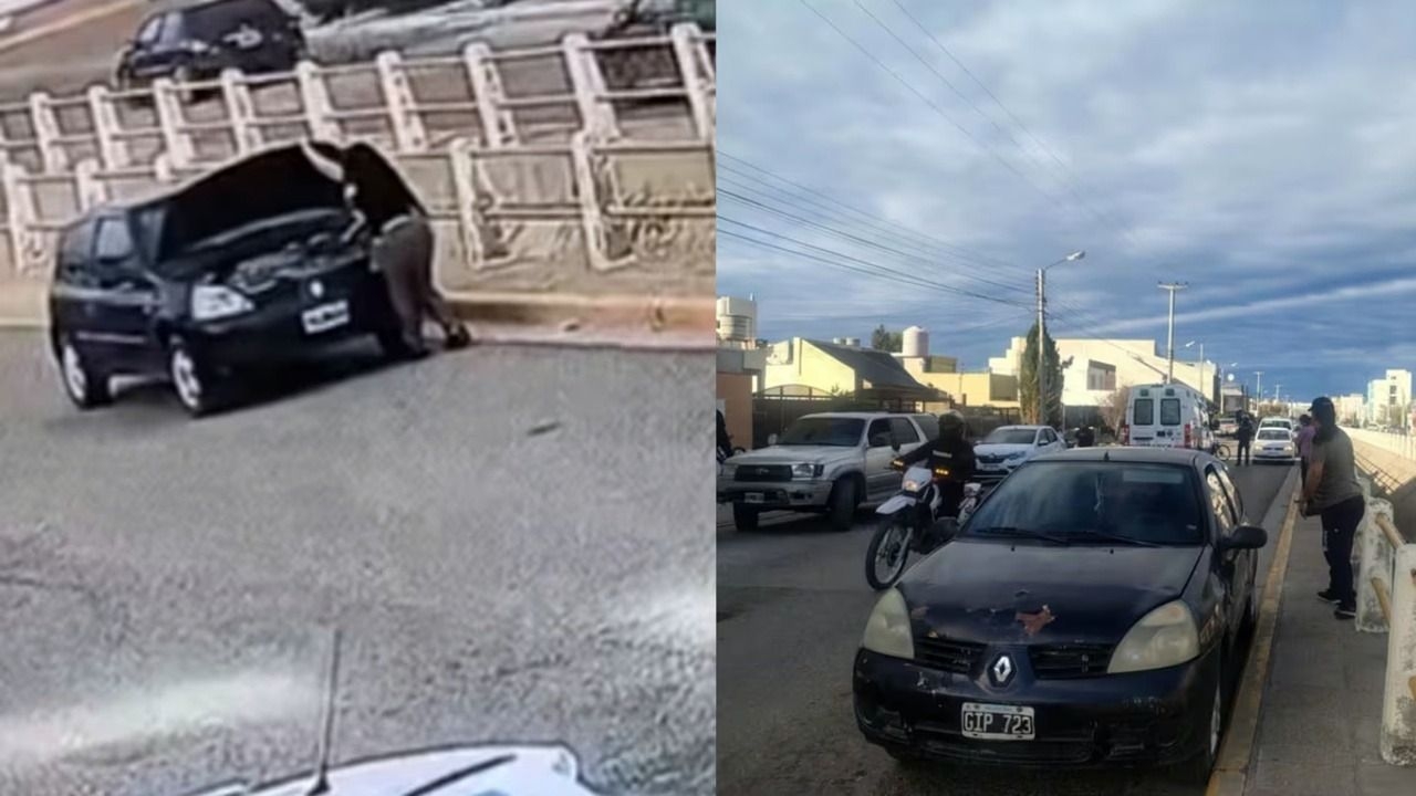 Revisó la batería de su auto y terminó atropellada