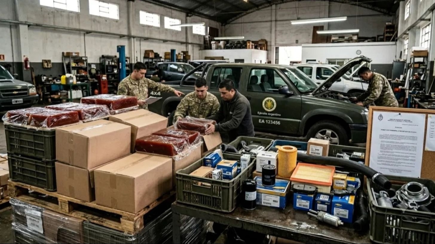 Para reparar un vehículo militar el Ejército licitó el cambio de membrillo por repuestos