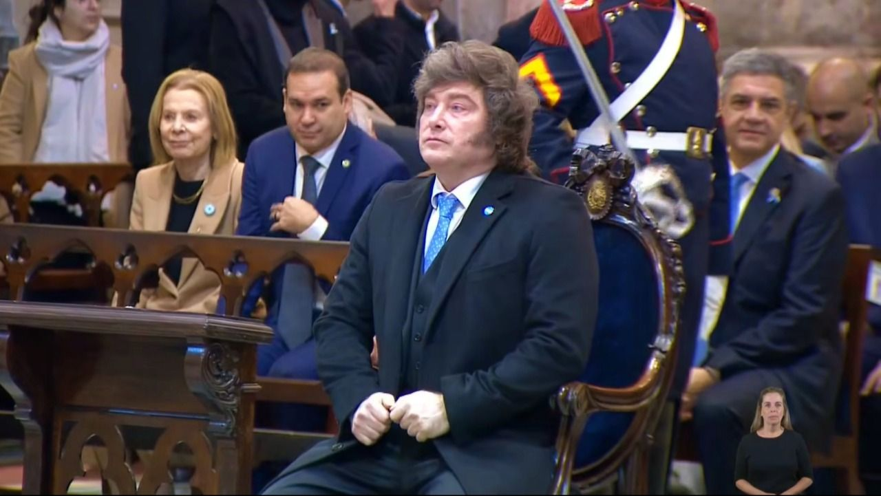 Javier Milei asiste al Tedeum Patrio en la Catedral Metropolitana