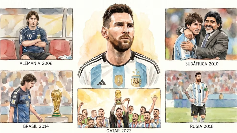 Messi jugará su sexto Mundial y buscará récords históricos en 2026
