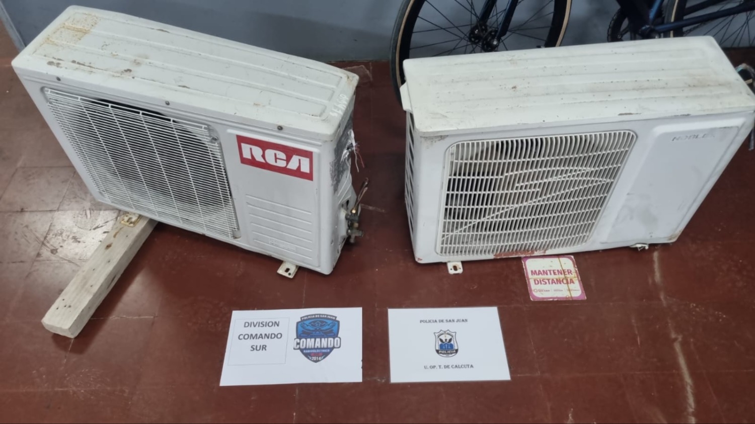 Hallaron equipos de refrigeración robados, estaban escondidos en una vivienda de Pocito