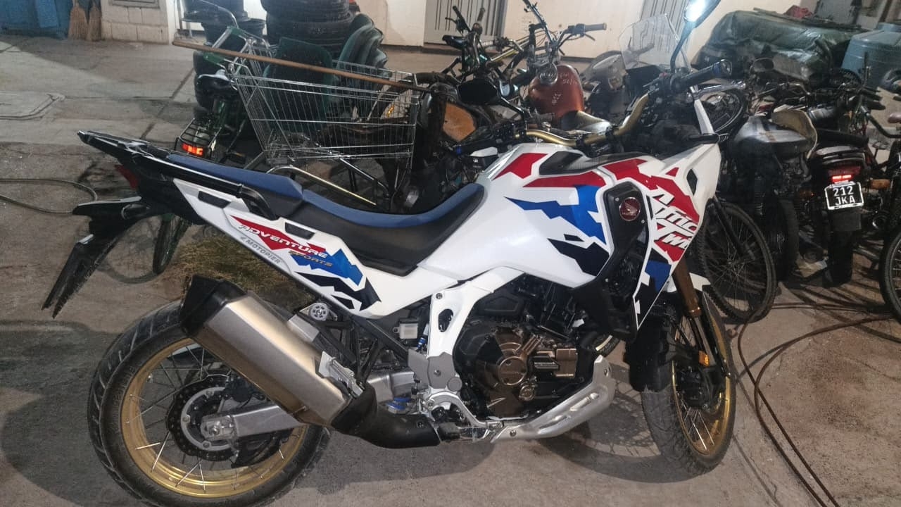 Recuperaron una poderosa Honda África Twin robada en Pocito