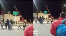 El momento justo en el que cayó una antena del Aeropuerto