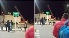 El momento justo en el que cayó una antena del Aeropuerto