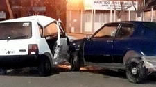 Fuerte choque de dos vehículos en Chimbas 