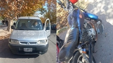Una moto y una camioneta protagonizaron un choque en Rivadavia