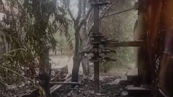 Se incendió una máquina cosechadora de $700.000.000 en Sarmiento