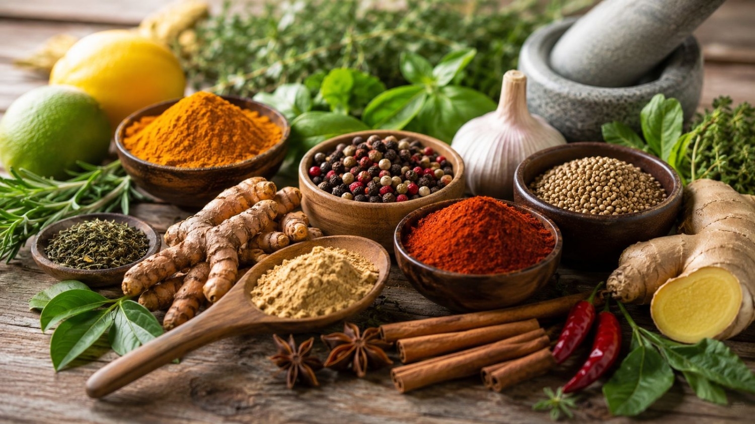 Las especias, mucho más que sabor: aliadas de la salud cotidiana