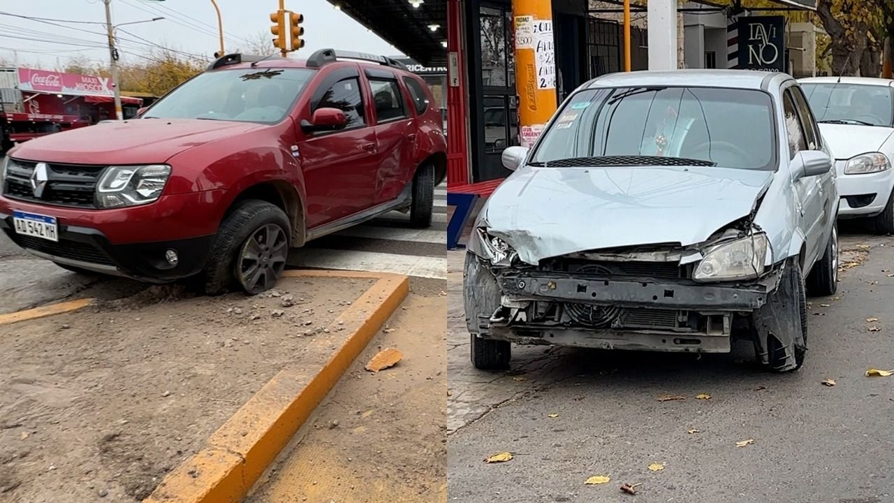 Dos autos chocaron en una esquina con semáforos fuera de servicio