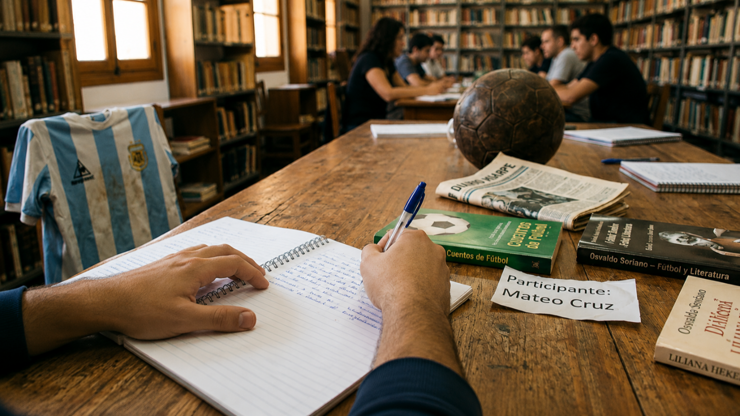 El Mundial se juega en las letras, lanzan un taller de escritura inspirado en el fútbol