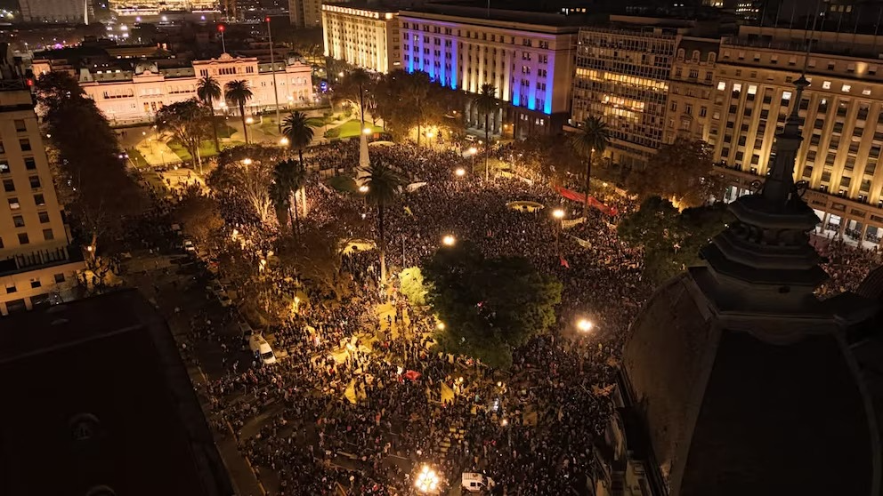La multitudinaria despedida al Indio Solari en Buenos Aires