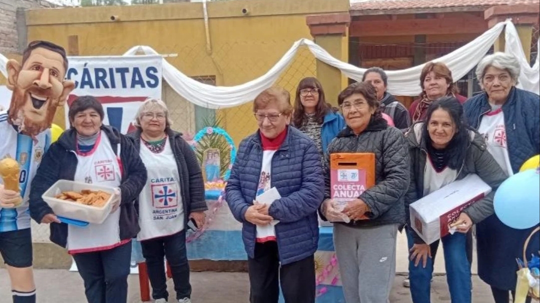 Cáritas salió a las calles de San Juan con múltiples acciones para su colecta anual