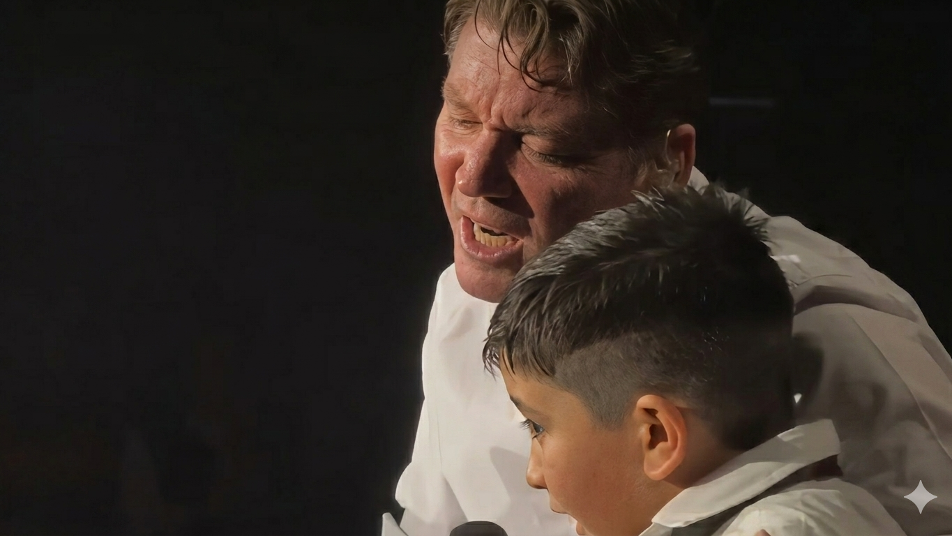 Emanero cumplió el sueño de un pequeño fan sanjuanino en pleno show