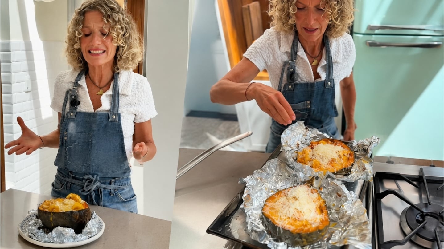 Cómo preparar el zapallo cabutia relleno con langostinos y queso