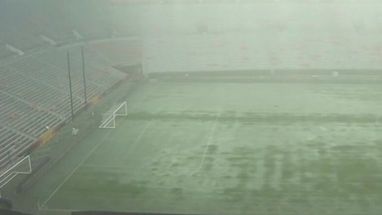 Diluvio torrencial en Alabama a horas del partido entre Argentina e Islandia