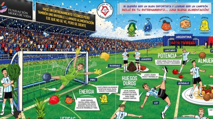 El fútbol como herramienta educativa: lanzan un programa para enseñar nutrición en las escuelas