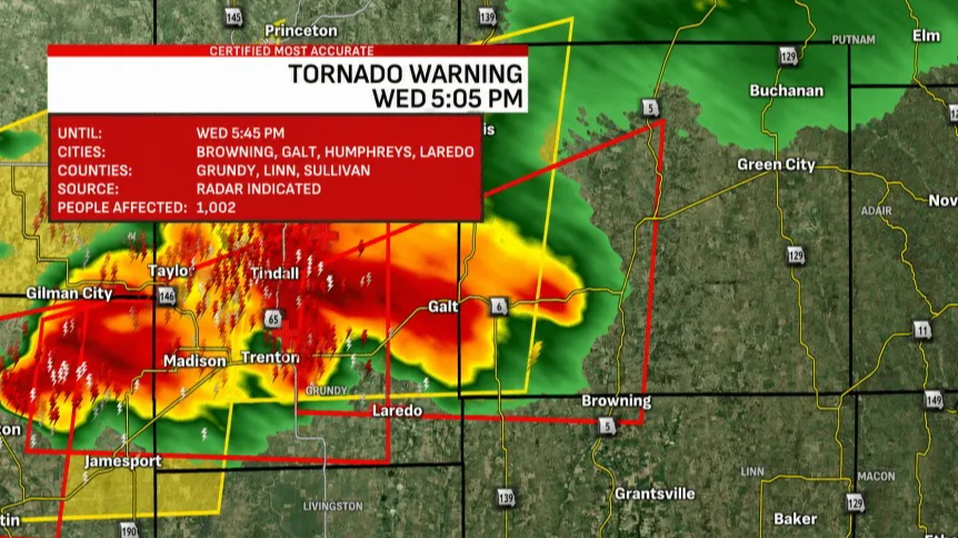 Alertan por un tornado en Kansas cerca de la concentración de la Selección 