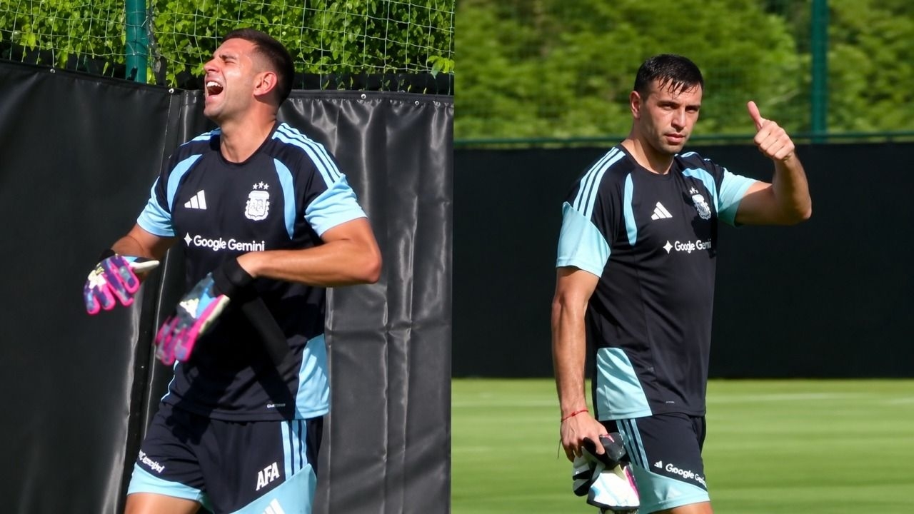 El Dibu Martínez volvió a entrenar y llevó tranquilidad antes del debut