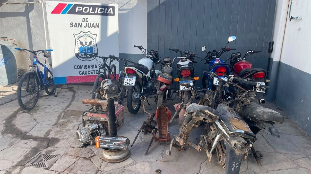 La policía secuestró 10 motos adulteradas de un taller clandestino 