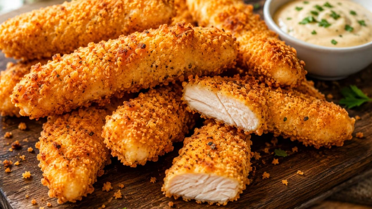 Cómo hacer bastones de pollo crocantes y sin fritura en 20 minutos